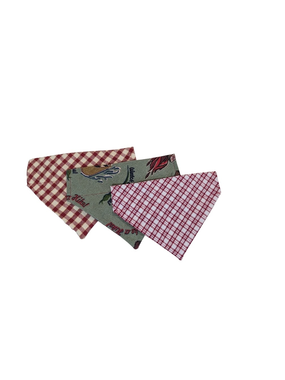 LOT of 3 Handmade Over the Collar Dog Bandanas